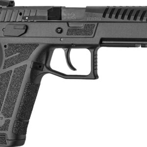 CZ P-09 F Nocturne 9mm semi-automatic pistol in black with optic cut slide and fixed 3-dot sights