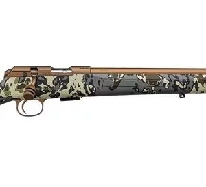 CZ 457 Hunter Veil .22 LR bolt-action rifle with bronze barrel finish and Veil camo stock