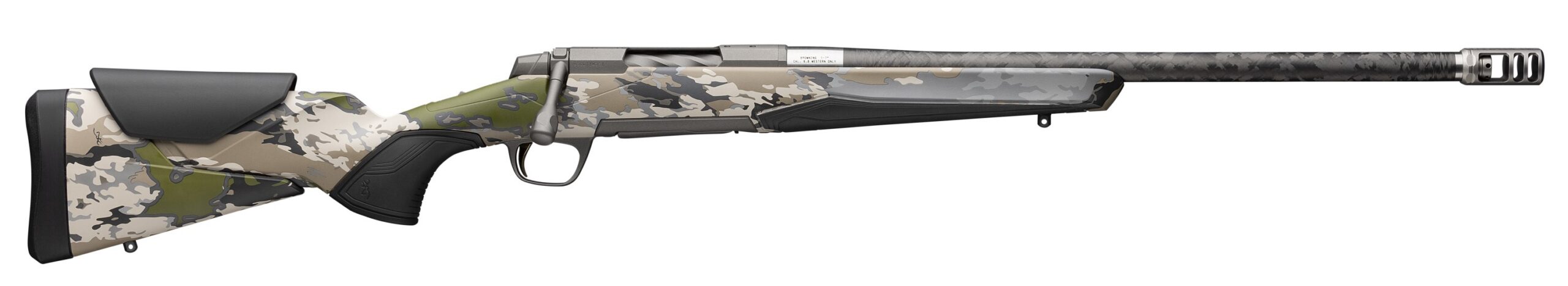Browning X-Bolt 2 Speed SPR bolt-action rifle in Ovix Camo with carbon fiber stock chambered in .308 Winchester