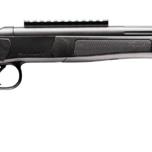 CVA Scout XP single shot break-open pistol in .223 REM with 11.5 inch threaded barrel and black synthetic stock
