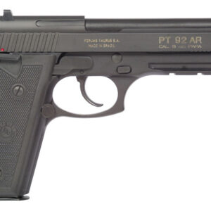 Taurus PT92 9mm Semi-Auto Pistol, Double/Single Action, 5" Barrel, 17+1 Capacity, Black