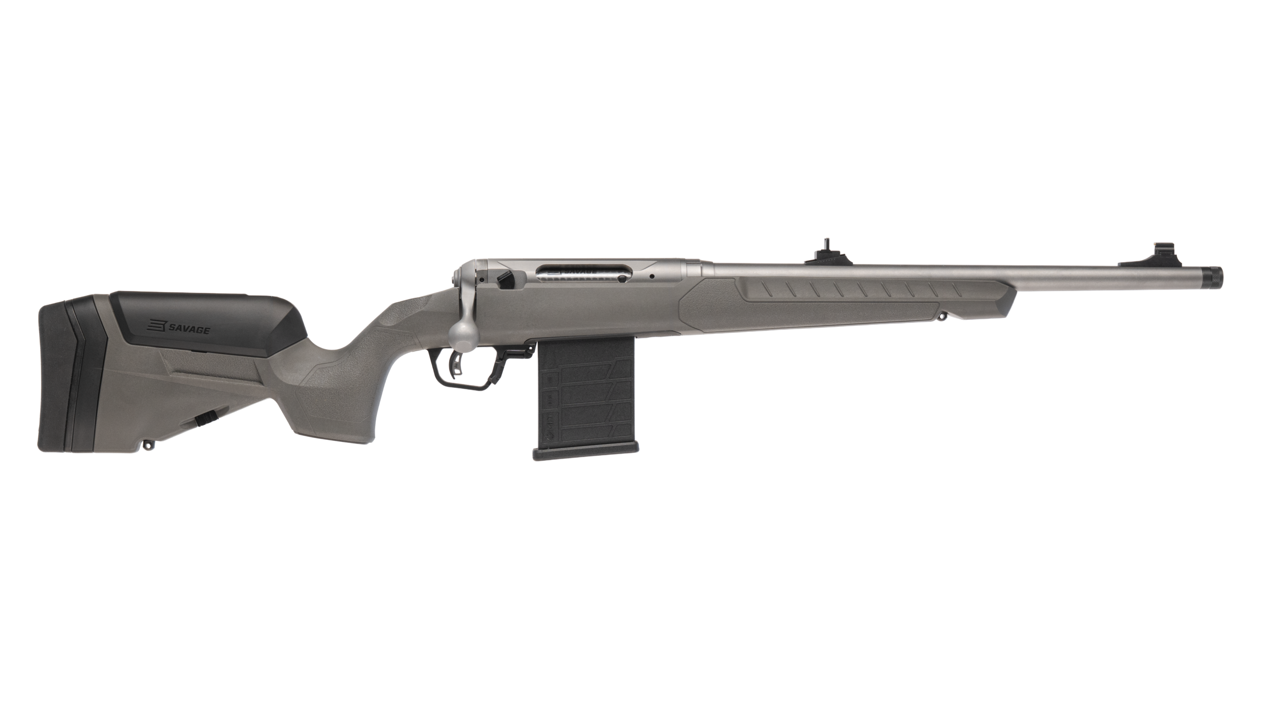 Savage Arms 110 Ridge Hunter bolt-action rifle in .350 Legend with 18-inch barrel and silver finish