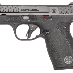 Smith & Wesson Bodyguard 2.0 .380 ACP striker-fired pistol in black with tritium front night sight and serrated slide