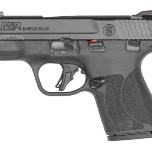 Smith & Wesson M&P Shield Plus 9mm semi-automatic pistol with thumb safety in black, MA compliant, model 14203