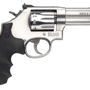 Smith & Wesson Model 617 .22 LR stainless revolver with 4-inch barrel and adjustable sights, right side view