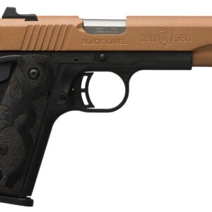 Browning 1911-380 Copper semi-auto pistol in .380 ACP with 4.25 inch barrel and metal 3-dot sights