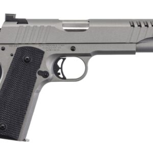 Auto-Ordnance Thompson 1911 .45 ACP stainless semi-auto pistol with TruGlo night sights and Savage Silver Cerakote slide