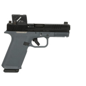 Ruger RXM 9mm semi-automatic pistol in black and gray finish with 4-inch barrel, right-side profile view