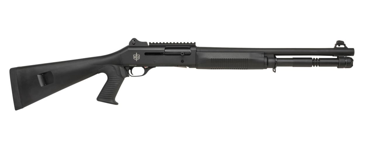 Military Armament Corp MAC 1014 semi-automatic 12 gauge shotgun with black synthetic stock and 18.5-inch barrel