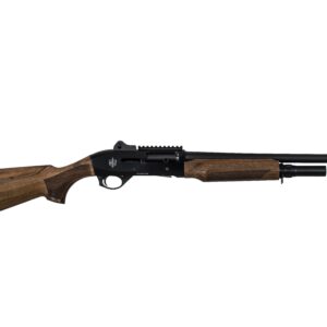 Military Armament Corp MAC 2 Tactical semi-automatic 12 gauge shotgun with 18.5 inch barrel, black receiver and wood stock