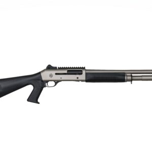 Military Armament Corp MAC 1014 Marine semi-automatic 12 gauge shotgun with 18.5-inch electroless nickel barrel and ghost ring sights