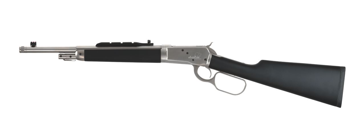 Taylor's & Company 1892 Alaskan .44 Magnum lever-action rifle with 16-inch chrome barrel and fiber optic front sight