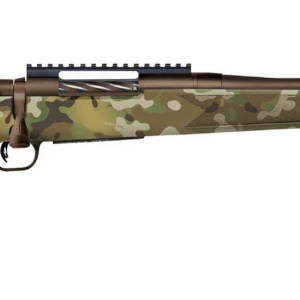 Mossberg Patriot bolt-action rifle in .308 Winchester with 18-inch threaded barrel and brown multi-color stock