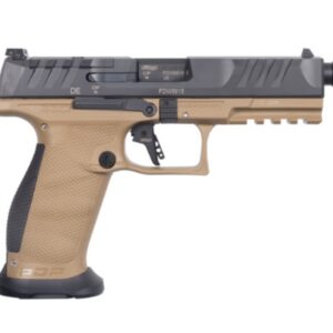 Walther Arms PDP Pro SD 9mm full-size pistol with 5.1-inch barrel in Flat Dark Earth finish, optic-ready serrated slide