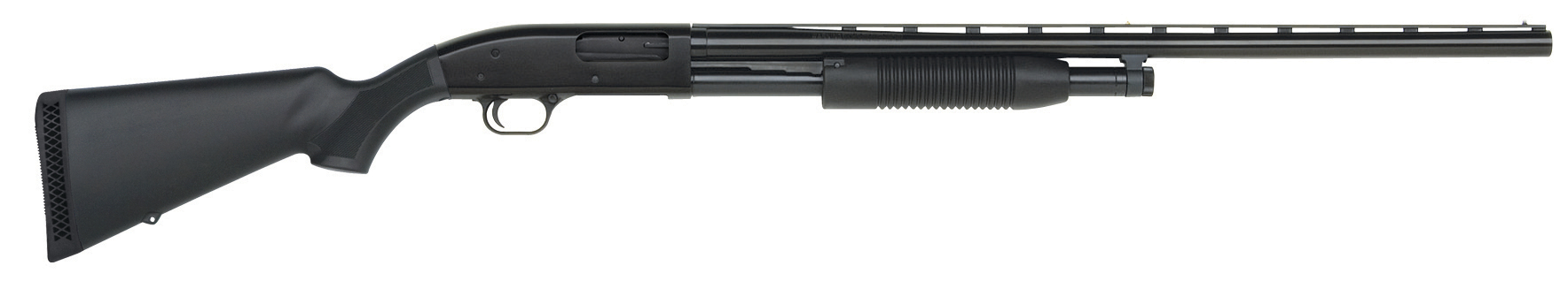 Mossberg Maverick 88 pump-action shotgun in 12 gauge with 28-inch blued barrel and bead sight
