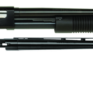 Mossberg Maverick 88 Field/Security Combo 12 gauge pump-action shotgun with blued finish, showing both 18.5-inch and 28-inch barrels