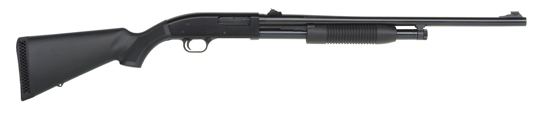 Mossberg Maverick 88 Slug 12 gauge pump-action shotgun with 24-inch blued barrel and adjustable rifle sights