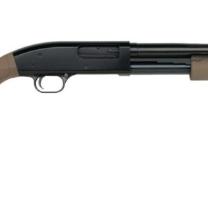 Mossberg Maverick 88 pump-action shotgun in 12 gauge with 18.5-inch blued barrel and bead front sight