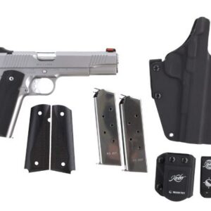 Kimber Stainless II .45 ACP 5-inch single action pistol with fiber optic front sight and serrated slide