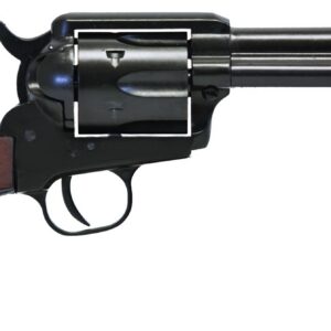 Chiappa 1873-22 single-action revolver in .22 LR with blued finish and wood grips, 4.75-inch barrel
