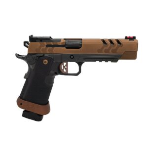 Kimber 2011 Target 9mm semi-automatic pistol in bronze and black finish with optic-ready lightening cut slide