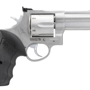 Taurus Model 44 .44 Magnum double/single action revolver with 4-inch matte stainless barrel and adjustable sights