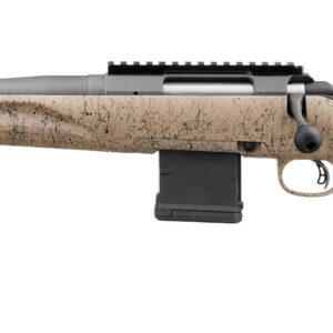 Ruger American Gen II Ranch left-hand bolt-action rifle in Cobalt finish chambered in 5.56 NATO with 16.1-inch barrel and installed Picatinny scope base