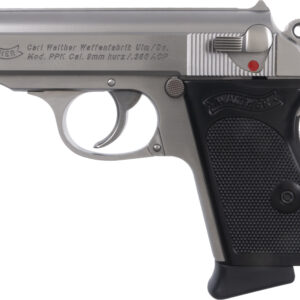 Walther PPK .380 ACP Stainless Semi-Auto Pistol, 3.3" Barrel, 6-Round