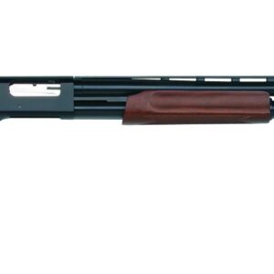 Mossberg 500 pump-action shotgun in 20 gauge with 26-inch blued barrel and wood stock, model 50136