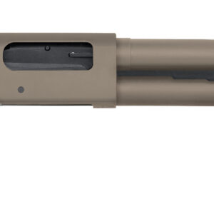 Mossberg 590 Shockwave 12 gauge pump action pistol grip firearm with Flat Dark Earth Cerakote finish and 14.375-inch barrel