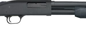 Mossberg 590 Persuader 20 gauge pump-action shotgun with 18.5-inch matte blued barrel and synthetic stock