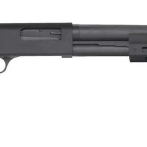 Mossberg 590A1 Milspec 12 gauge pump-action shotgun with 18.5-inch black Parkerized barrel and M-LOK forend