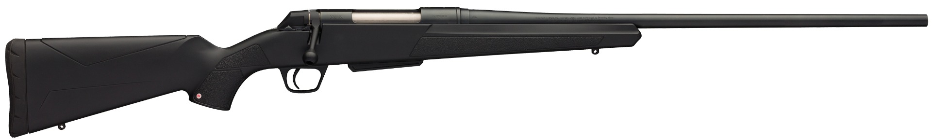 Winchester XPR bolt action rifle in .223 Rem/5.56 NATO with 22-inch blued barrel, right-side view