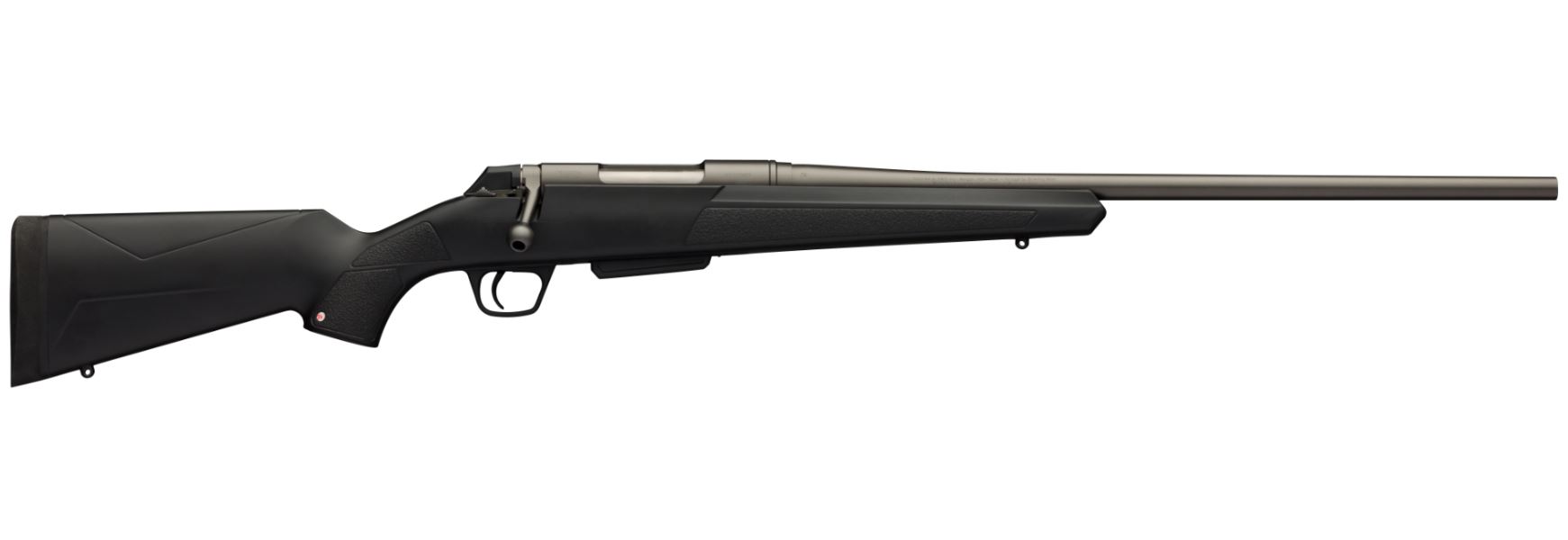 Winchester XPR Compact bolt-action rifle in .308 Winchester with grey synthetic stock and 20-inch matte blued barrel