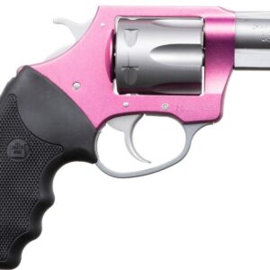 Charter Arms Rosie .38 Special double action revolver with 2.2-inch matte stainless barrel and pink grip finish