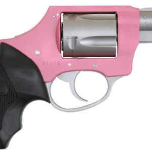 Charter Arms Pink Lady .38 Special DAO revolver with 2-inch stainless barrel and pink aluminum frame, right-side view