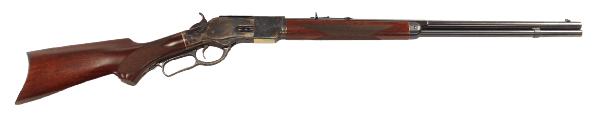 Taylor's & Company 1873 lever action rifle in .357 Magnum with case-hardened receiver, American walnut stock, and 24.25-inch barrel