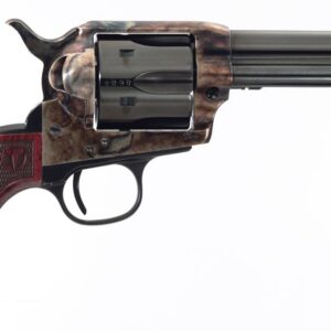 Taylor's and Company Smoke Wagon single action revolver in 45 Colt with 4.75 inch blued barrel and wood grips