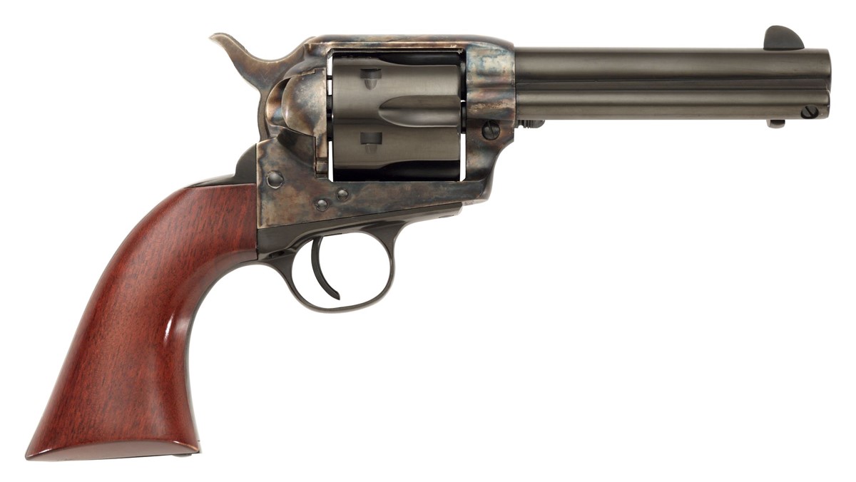 Taylor's & Company Gunfighter single action revolver in .357 Magnum with 4.75 inch polished blued barrel and wood grips