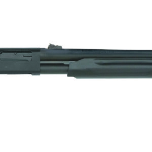 Mossberg 500 Slugster 12 gauge pump-action shotgun with 24-inch barrel, blued finish, and black synthetic stock