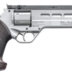 Chiappa Firearms Rhino 60DS Match .38 Special 6-inch gray PVD revolver with adjustable Aristocrat sights, left side view
