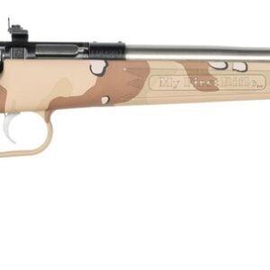 Keystone Sporting Arms Crickett KSA2179 .22 LR single-shot bolt-action rifle with Desert Storm camo stock and stainless steel barrel