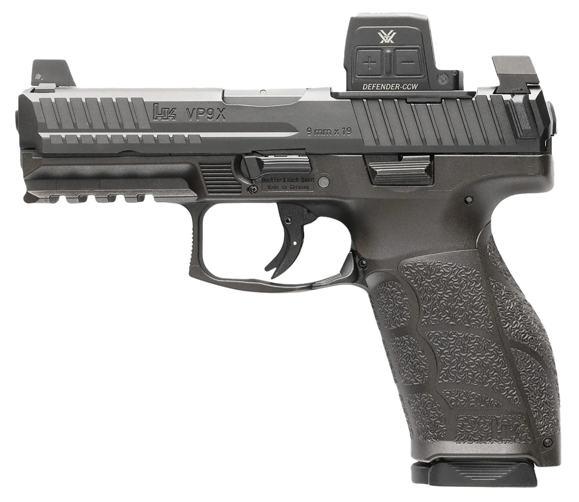 Heckler & Koch VP9A1 X 9mm black striker-fired pistol with optic-ready slide and tritium night sights