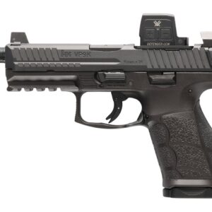 Heckler & Koch VP9A1-K TAC 9mm black pistol with optic-ready serrated slide and night sights, right side view