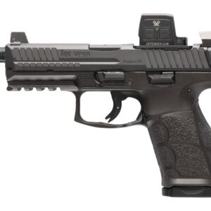 Heckler & Koch VP9A1 K TAC 9mm striker-fired pistol in black with optic-ready serrated slide and 3-dot sights