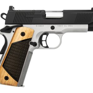 Kimber Next Generation Pro Two Tone 9mm 1911 semi-auto pistol with black frame and silver slide, optics-ready serrated slide