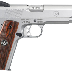 RUGER SR1911 45ACP FS 8-SHOT - STAINLESS WOOD GRIPS