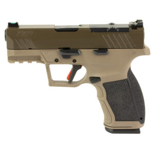 Tisas PX-9 9mm semi-automatic pistol in Flat Dark Earth with 3.5-inch barrel and fiber optic front sight