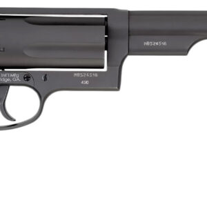 Taurus Judge Magnum .410/.45 Long Colt revolver with 6.5-inch matte black barrel and fiber optic front sight, right side view