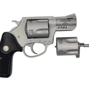 Charter Arms Mag Pug Combo stainless revolver in .357 Magnum and 9mm with 2.2-inch barrel and fixed sights